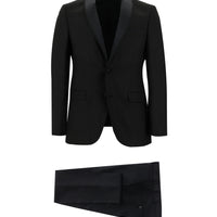 Siyah Slim Fit Dar Kesim Şal Yaka Smokin & Damatlık