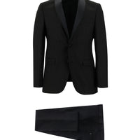 Black 7 Drop Slim Fit Narrow Cut Shawl Collar Tuxedo & Groom Suit