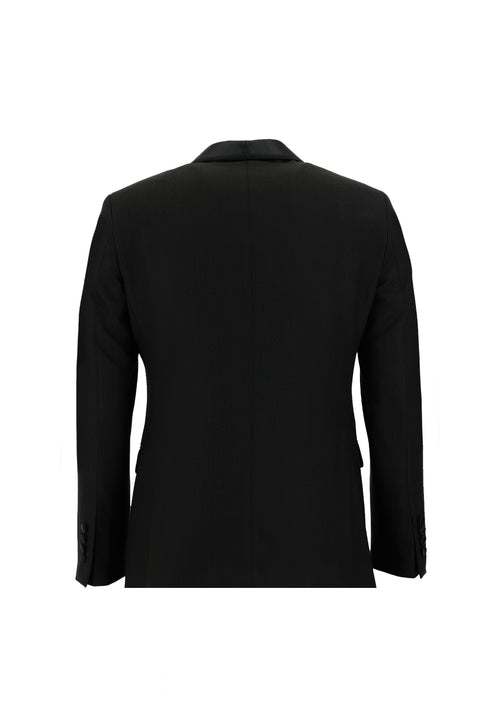 Black 7 Drop Slim Fit Narrow Cut Shawl Collar Tuxedo & Groom Suit