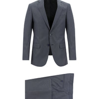 Koyu Füme 6 Drop Regular Fit Standart Kesim Desenli Takım Elbise