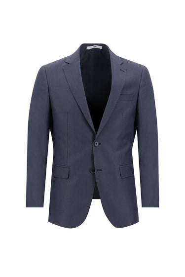 Orta Lacivert Regular Fit Klasik Desenli Takım Elbise