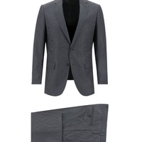 Koyu Antrasit 6 Drop Regular Fit Standart Kesim Desenli Takım Elbise