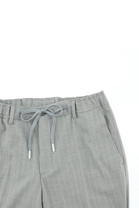 Orta Gri 7 Drop Super Slim Fit Eksra Dar Kesim Kruvaze Çizgili Takım Elbise