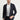 Koyu Lacivert Relaxed Fit Rahat Kesim Çizgili Blazer Ceket