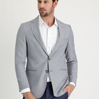 Açık Gri 6 Drop Regular Fit Standart Kesim Blazer Ceket