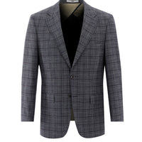 Açık Mavi 4 Drop Relaxed Fit Rahat Kesim Ekose Ceket