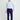 Orta Lacivert Slim Fit Dar Kesim Klasik Kumaş Pantolon