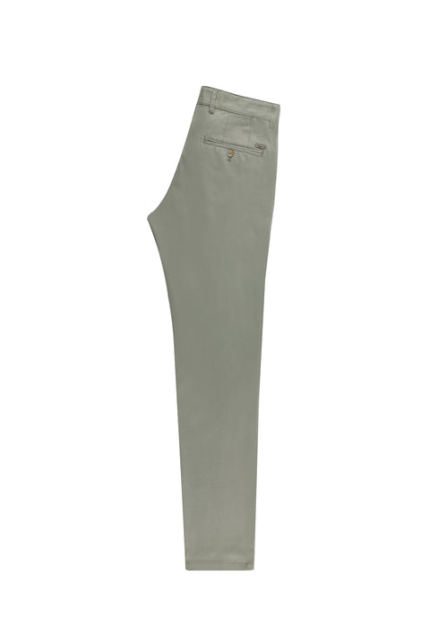 Light Khaki Slim Fit Stretch Canvas / Chino Trousers