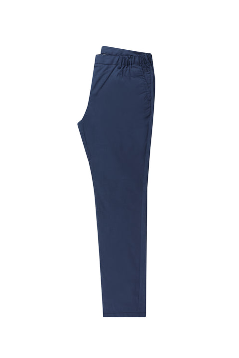 Orta Lacivert Slim Fit Dar Kesim Likralı Kanvas / Chino Pantolon