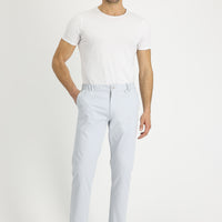 Gümüş Slim Fit Dar Kesim Desenli Likralı Kanvas / Chino Pantolon