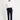Koyu Lacivert Slim Fit Dar Kesim Klasik Keten Karışımlı Kumaş Pantolon