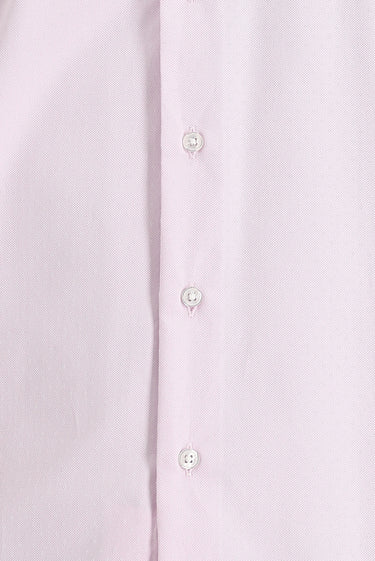 Toz Pembe Uzun Kol Slim Fit Dar Kesim Klasik Desenli Pamuklu Kolay Ütülenebilir Gömlek