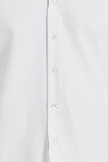 Beyaz Uzun Kol Slim Fit Dar Kesim Klasik Desenli Pamuklu Kolay Ütülenebilir Gömlek