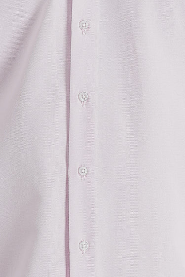 Pembe Uzun Kol Slim Fit Dar Kesim Klasik Desenli Pamuklu Kolay Ütülenebilir Gömlek