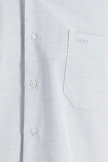 Orta Gri Uzun Kol Klasik Desenli Pamuklu Kolay Ütülenebilir Gömlek