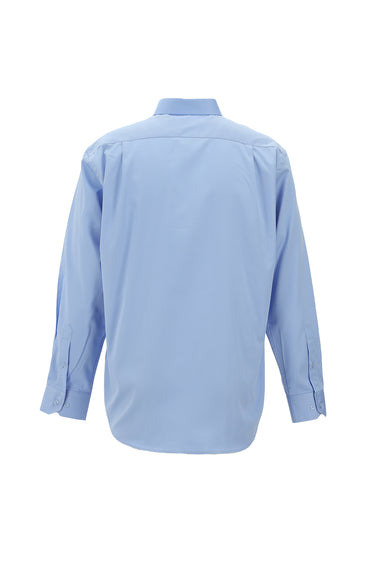Açık Mavi Uzun Kol Klasik Pamuk Gömlek