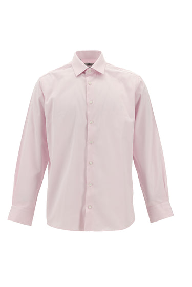 Pembe Uzun Kol Klasik Pamuk Gömlek