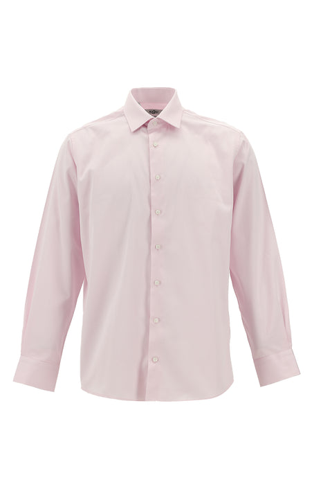 Pink Long Sleeve Classic Nano Care Water Repellent Stain Resistant 4 Seasons Cotton Shirt