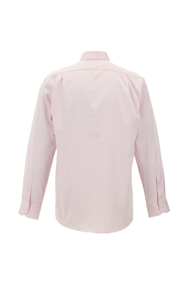 Pembe Uzun Kol Klasik Pamuk Gömlek