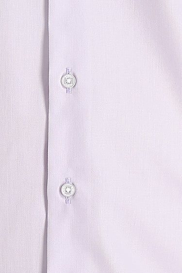 Lila Uzun Kol Non Iron Klasik Pamuklu Gömlek