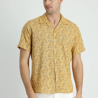 Saffron Short Sleeve Relaxed Fit Printed Sport Shirt