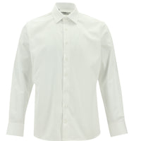 Beyaz Uzun Kol Slim Fit Dar Kesim Klasik Pamuk Gömlek