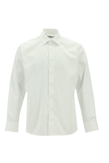 Beyaz Uzun Kol Slim Fit Dar Kesim Klasik Pamuk Gömlek