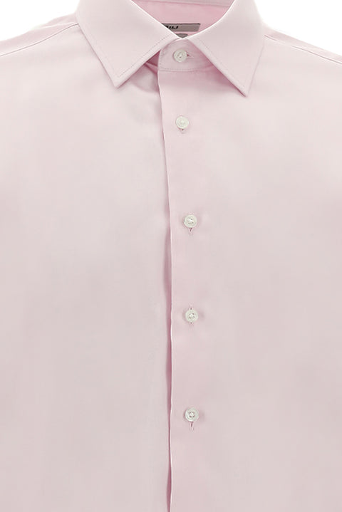 Pink Long Sleeve Slim Fit Classic Nano Care Water Repellent Stain Resistant 4 Seasons Cotton Shirt