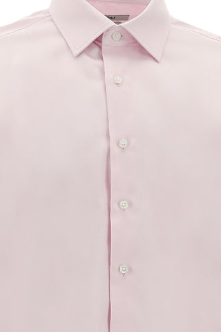 Pembe Uzun Kol Slim Fit Dar Kesim Klasik Nano Care Su İtici Leke Tutmaz 4 Mevsim Pamuk Gömlek