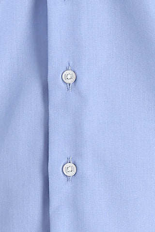 Açık Mavi Uzun Kol Slim Fit Dar Kesim Non Iron Pamuklu Gömlek