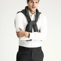 Beyaz Uzun Kol Slim Fit Dar Kesim Non Iron Klasik Pamuklu Gömlek