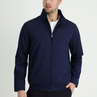 Orta Lacivert Slim Fit Dar Kesim Mevsimlik Spor Mont