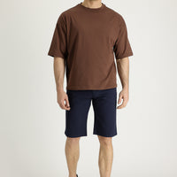 Koyu Lacivert Regular Fit Standart Kesim Bermuda Şort