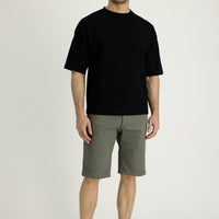Medium Khaki Regular Fit Standard Cut Bermuda Shorts