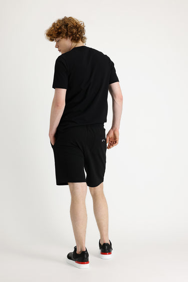 Siyah Pamuklu Sweat Şort