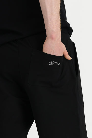 Siyah Pamuklu Sweat Şort