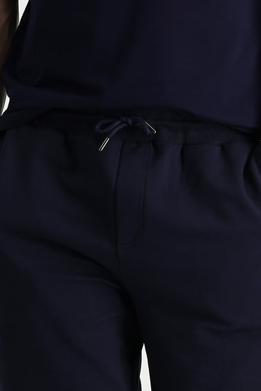 Orta Lacivert Pamuklu Sweat Şort