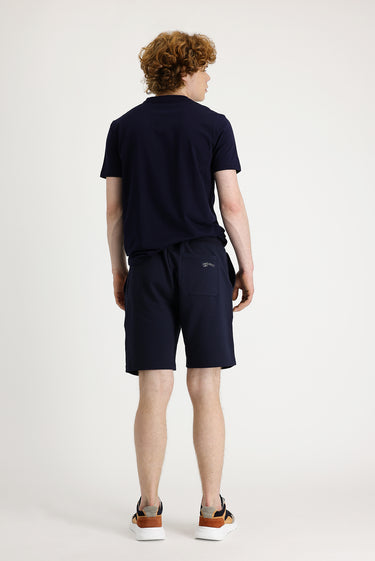 Orta Lacivert Pamuklu Sweat Şort