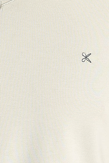 Açık Vizon V Yaka Slim Fit Dar Kesim Pamuklu Tişört