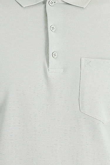 Taş Polo Yaka Regular Fit Nakışlı Pamuk Tişört