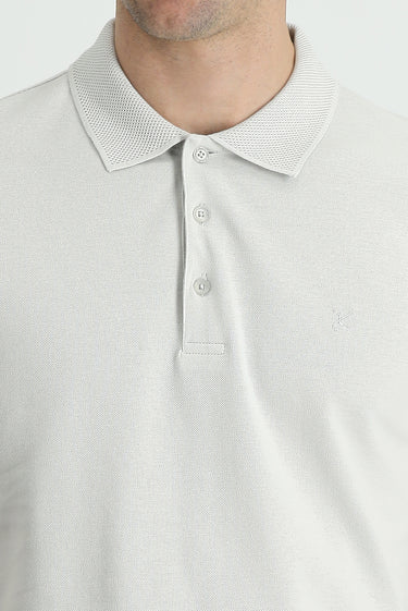 Taş Polo Yaka Slim Fit Dar Kesim Nakışlı Pamuk Tişört