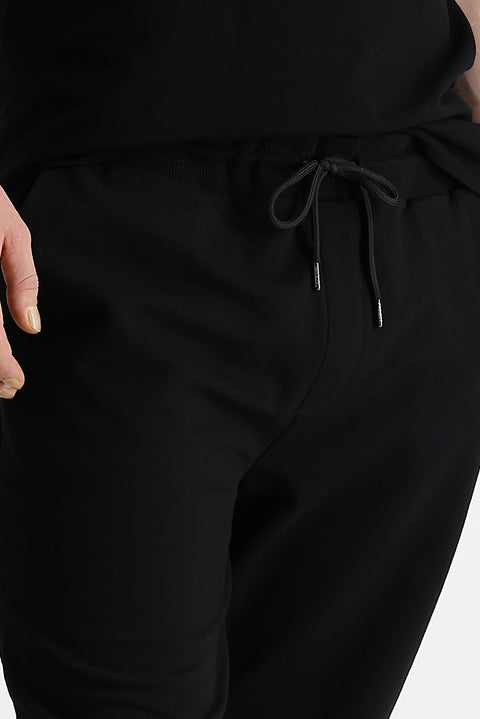 Siyah Slim Fit Dar Kesim Pamuklu Sweatpant / Eşofman Altı