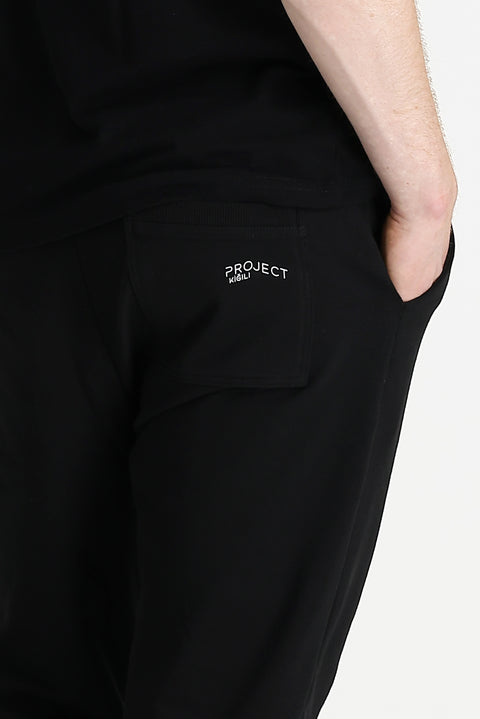 Siyah Slim Fit Dar Kesim Pamuklu Sweatpant / Eşofman Altı
