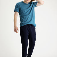 Orta Lacivert Slim Fit Dar Kesim Sweatpant / Eşofman Altı
