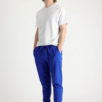 Sax Blue Slim Fit Cotton Sweatpants