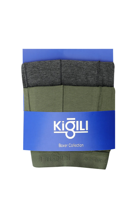 Light Anthracite 2-Pack Plain Single Jersey Boxer