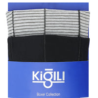 Siyah 2'li Desenli Pamuklu Boxer Seti