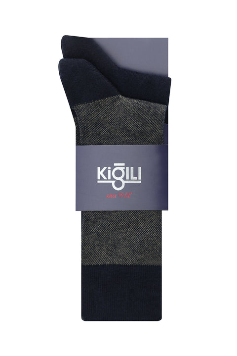 Light Navy Blue 2-Pack Patterned Socks