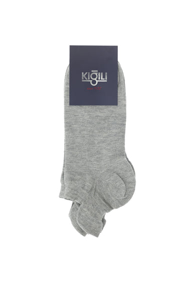Bulut Gri Melanj 2'li Spor Çorap Seti