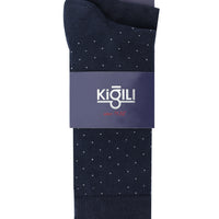 Koyu Lacivert 2'li Desenli Çorap Seti